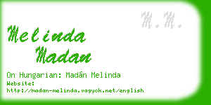 melinda madan business card